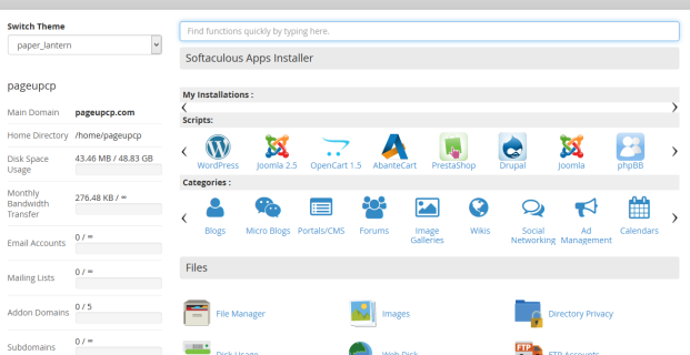 Upgraded Hosting Control Panel